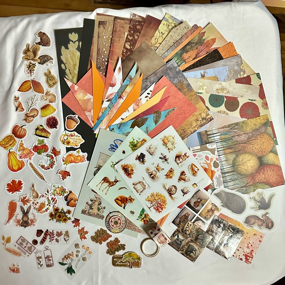 Autumn Collection #3 - Destash- Junk Journal, Planner, and Scrapbook set